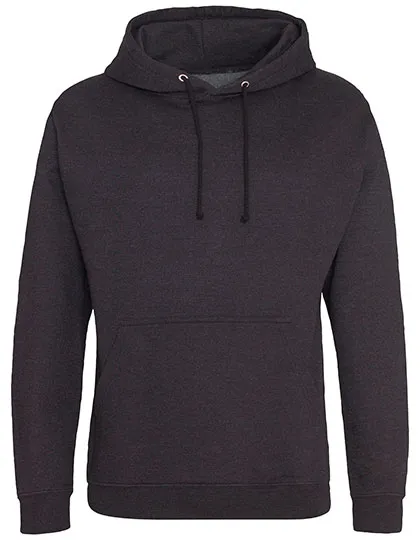 College-Hoodie mit Kängurutasche in Black Smoke