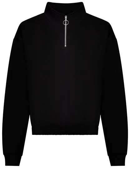Kurzes Damen-Sweatshirt mit Reißverschluss