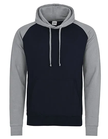 Baseball-Hoodie mit Kontrastärmeln