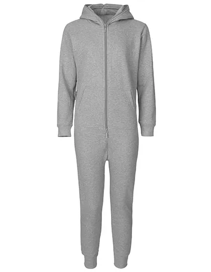 Kinder-Sweatoverall aus Bio-Baumwolle mit Kapuze