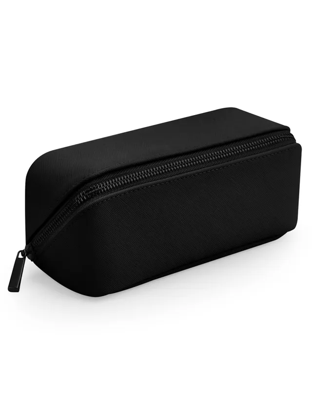 Flaches Mini-Etui aus Kunstleder in Black / Black