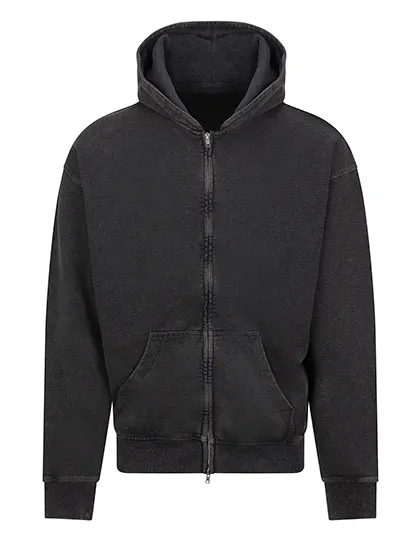 Oversize-Kapuzen-Sweatjacke im Vintage-Look