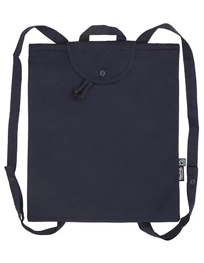 Leichter Rucksack aus Bio-Baumwolle mit Knöpfen
