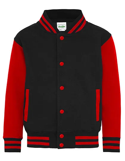 Kinder-Collegejacke mit Kontrastärmeln