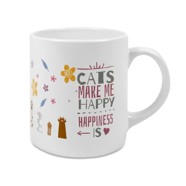 Kleine Keramiktasse 210 ml, weiß glänzend