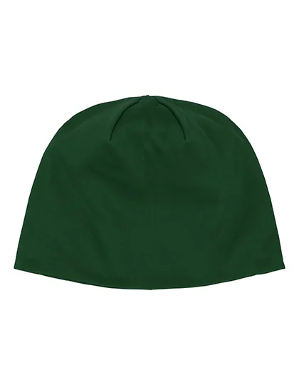 Doppellagige Mütze aus Bio-Baumwolle in Bottle Green
