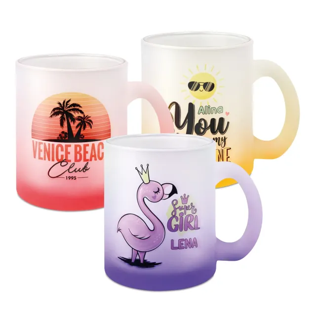 Glastasse 300 ml mit Farbverlauf