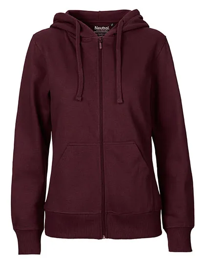 Damen-Kapuzenjacke aus Bio-Baumwolle in Bordeaux