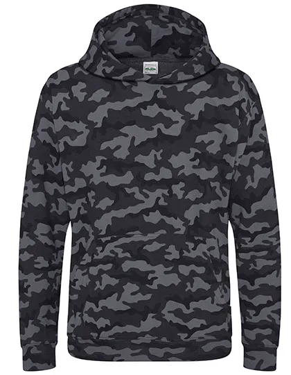 Kinder-Hoodie mit Tarnmuster ohne Kordelzug