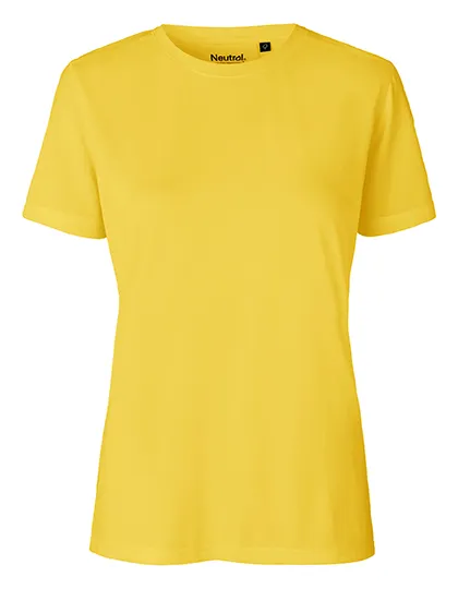 Schnelltrocknendes Damen-Sportshirt aus Recycling-Polyester in Yellow
