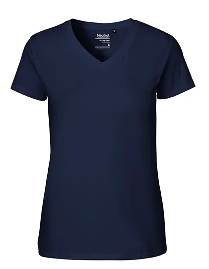 Damen-T-Shirt aus Bio-Baumwolle mit V-Ausschnitt