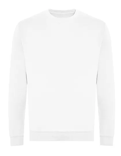 Rundhals-Sweatshirt aus Bio-Baumwollmix in Arctic White