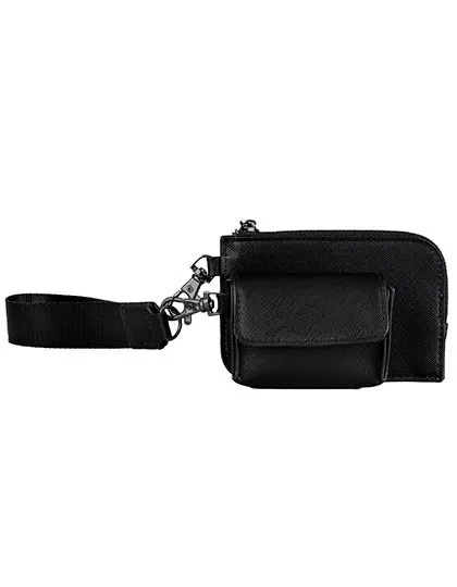 Etui-Set mit Ohrhörerfach und Handschlaufe, 3-teilig in Black / Black
