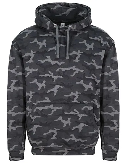 Hoodie mit Tarnmuster und Kängurutasche in Black Camo
