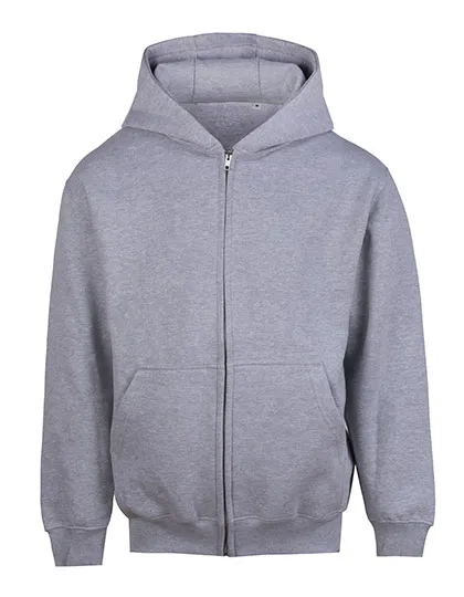 Locker geschnittene Kapuzen-Sweatjacke in Heather Grey