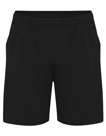 Schnelltrocknende Sportshorts aus Recycling-Polyester in Black