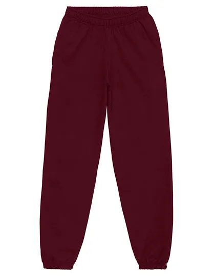 Jogginghose aus Baumwollmix mit Beinbündchen in Burgundy