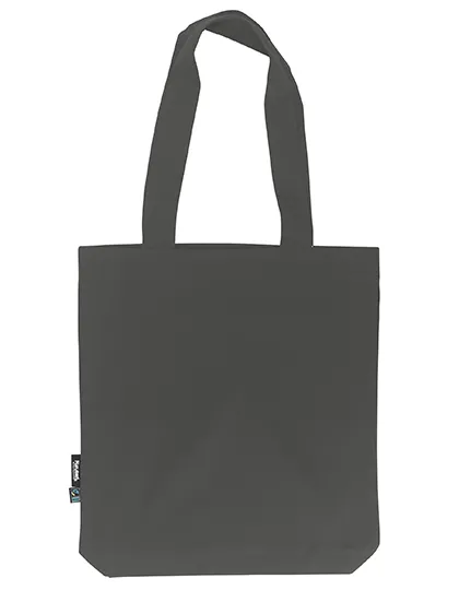 Bio-Baumwolltasche mit langen Henkeln in Charcoal