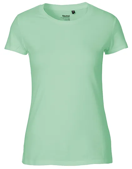 Damen-T-Shirt aus Bio-Baumwolle, moderner Schnitt in Dusty Mint