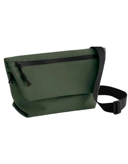 Kleine Umhängetasche aus Nylon in Pine Green