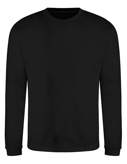 Rundhals-Sweatshirt aus Baumwollmix in Deep Black