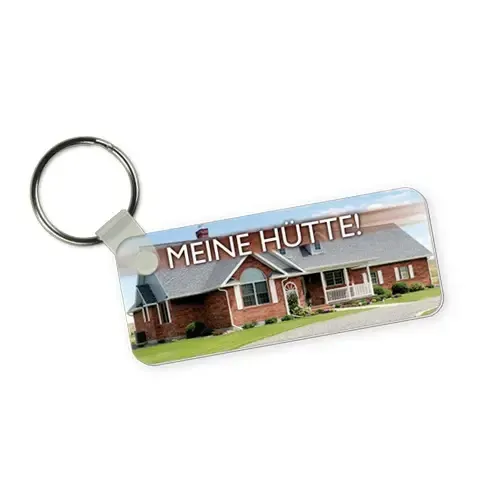 UNISUB Schlüsselanhänger, Größe 31,8 x 76,2 mm,  Weiß-glänzend
