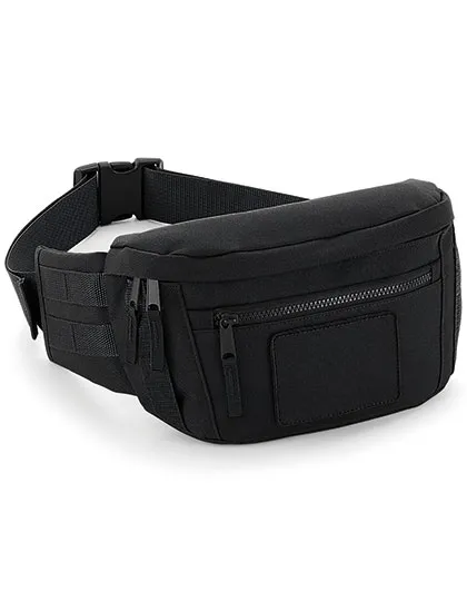 Bauchtasche mit Klett-Aufnäher, 3 Liter in Black