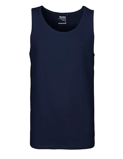 Herren-Tanktop aus Bio-Baumwolle mit breiten Trägern in Navy