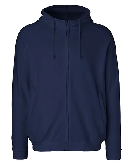 Unisex-Kapuzenjacke mit verdecktem Reißverschluss in Navy