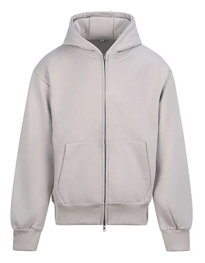 Oversize-Kapuzen-Sweatjacke in Natural Stone