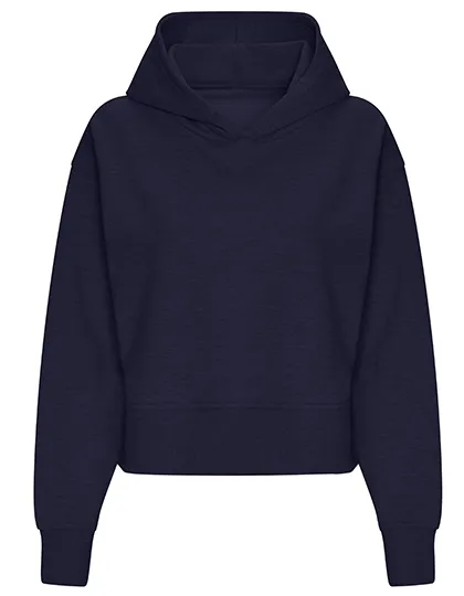 Damen-Hoodie mit lockerem Schnitt und Seitenschlitzen in New French Navy