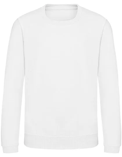 Kinder-Rundhals-Sweatshirt aus Baumwollmix in Arctic White