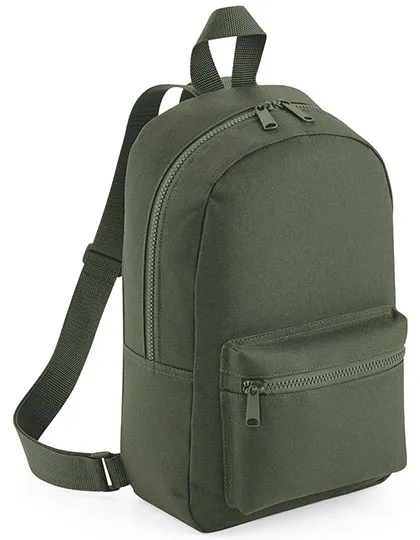 Kleiner Rucksack mit Frontfach, 7 Liter in Olive Green