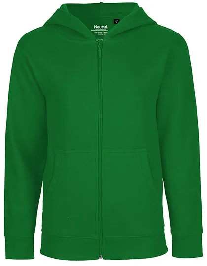 Kinder-Kapuzenjacke aus Bio-Baumwolle in Green