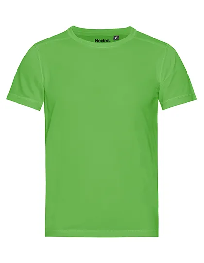 Schnelltrocknendes Kinder-Sportshirt aus Recycling-Polyester in Lime