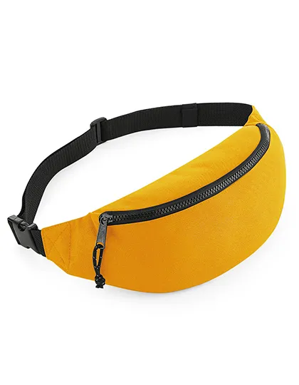 Bauchtasche aus recyceltem Polyester, 2,5 Liter in Mustard
