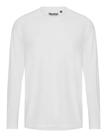 Sport-Langarmshirt aus Recycling-Polyester, schnelltrocknend in White