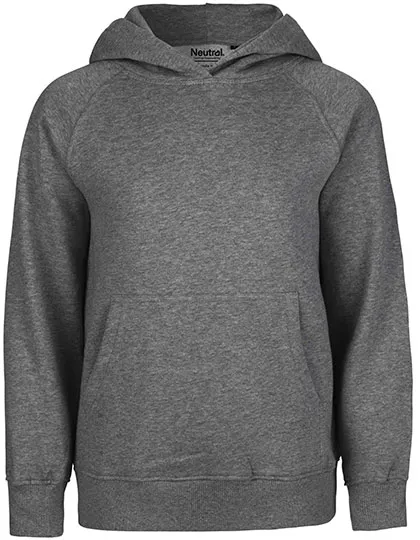 Kinder-Hoodie aus Bio-Baumwolle in Dark Heather