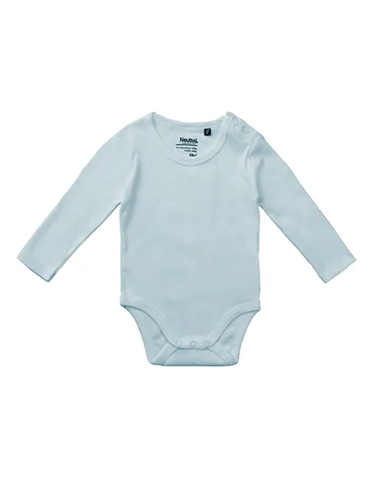 Baby-Langarmbody aus Bio-Baumwolle in Light Blue