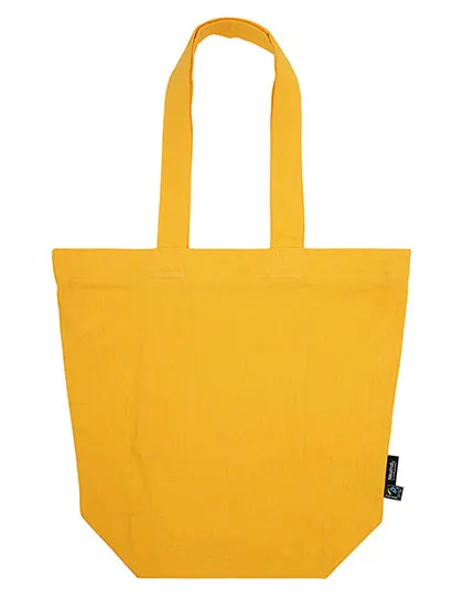 Bio-Baumwolltasche mit Reißverschluss und Innentasche in Okay Orange